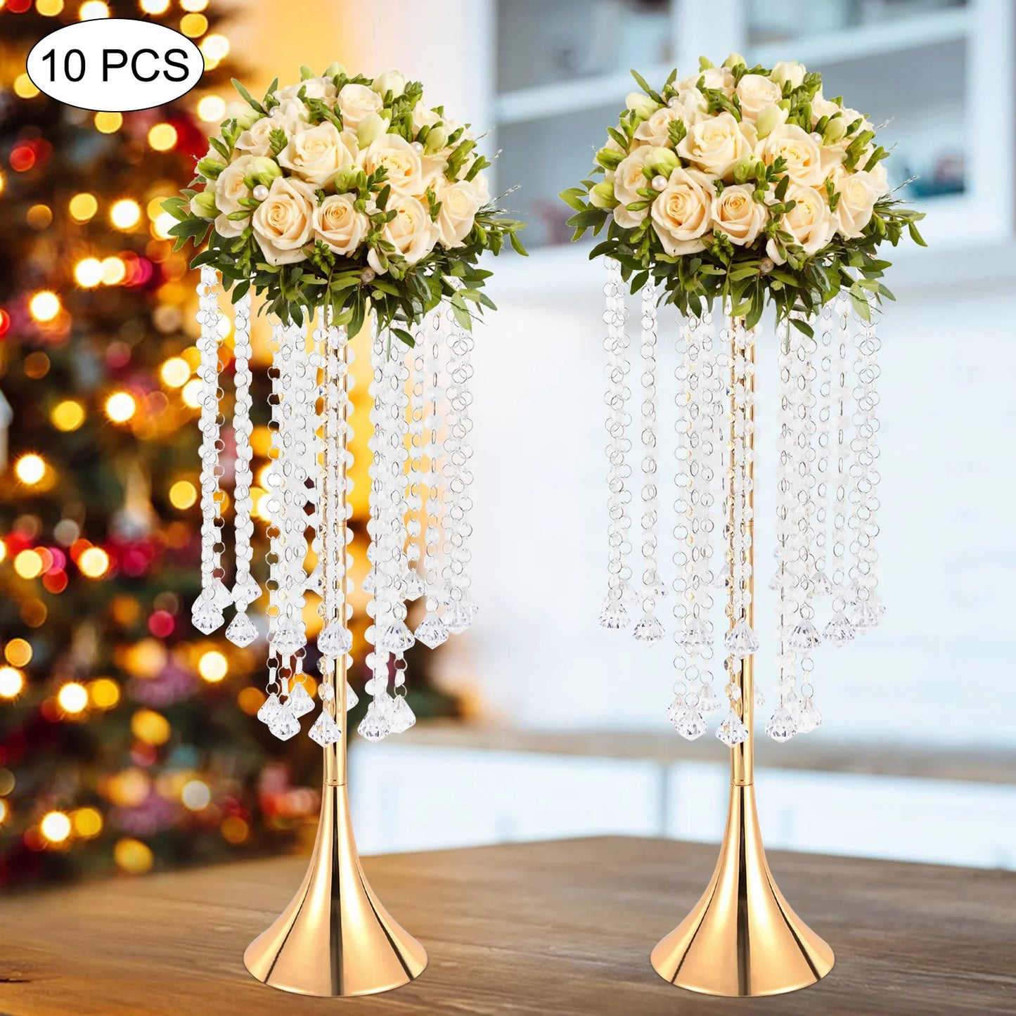 10Pcs Luxurious Flower Stand Centerpieces Flower Stand, Tabletop Dinner Home Decor