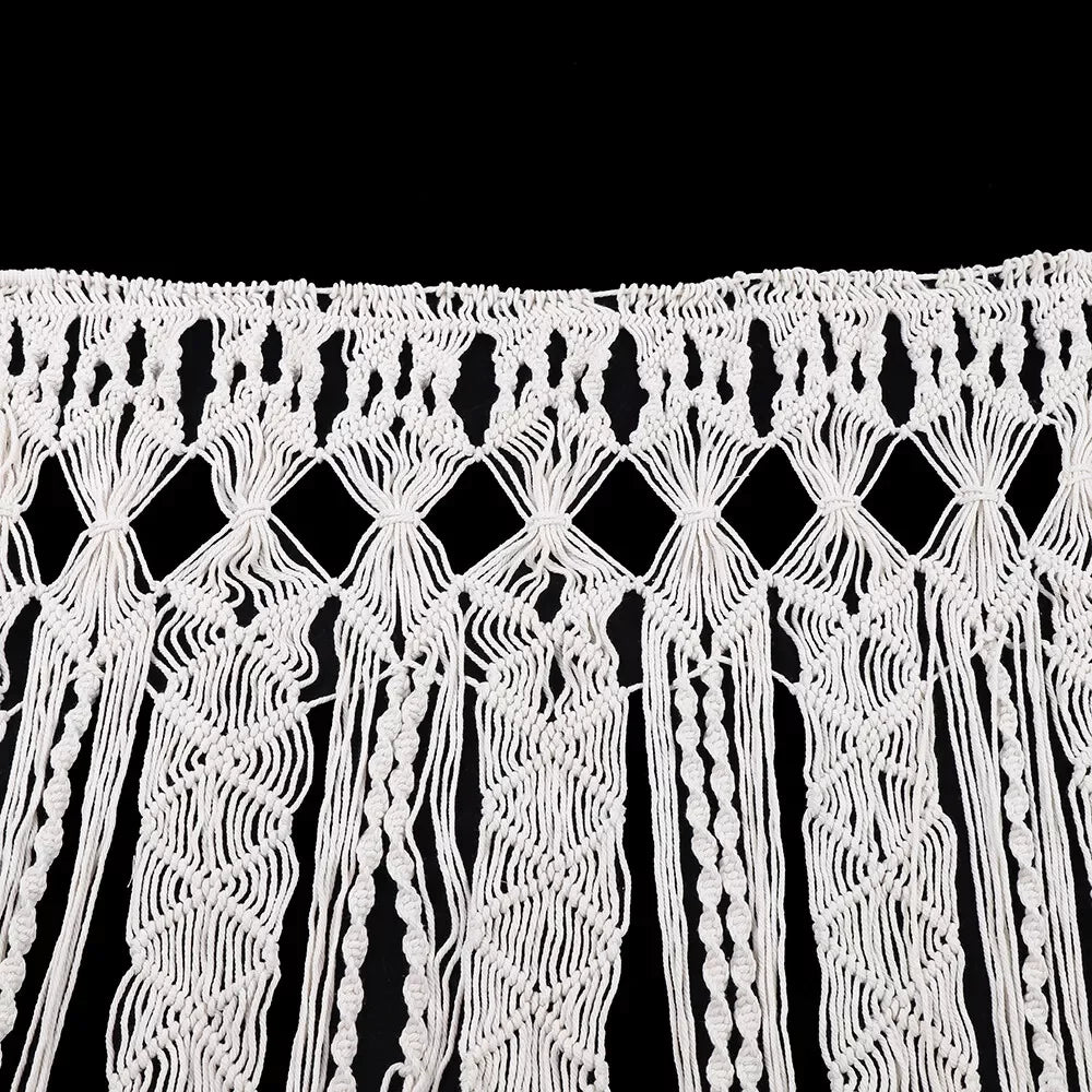 Macrame Woven Wall Hanging Tapestry Boho Backdrop Curtain Handmade US