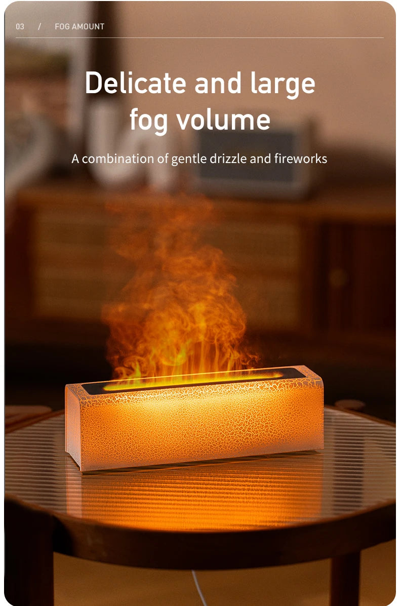 7Colorful Flame Diffuser USB Air Humidifier Aromatherapy Essential for Home Oil Diffuser Fragrance Diffuser