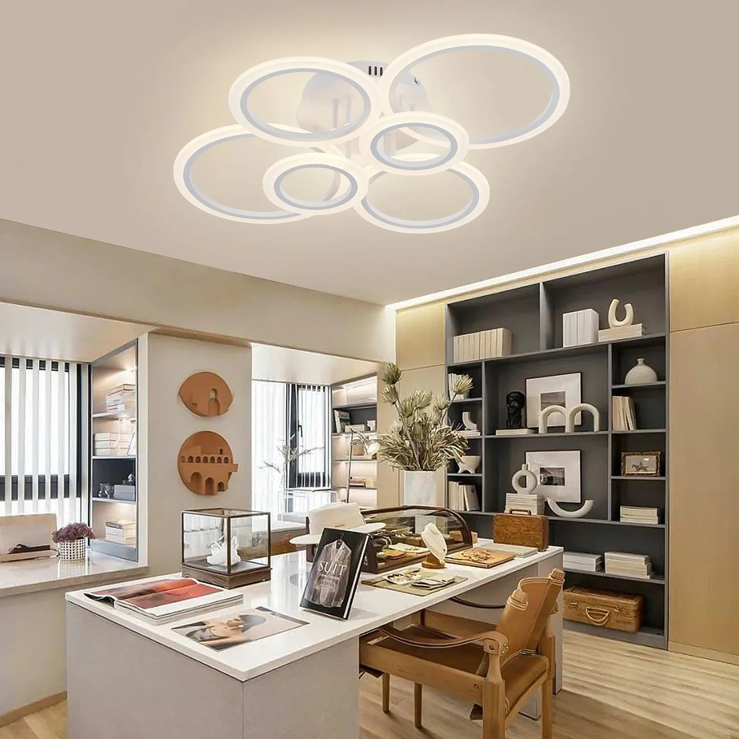 LED Chandelier Lighting Ring Ceiling Mount Living Room Bedroom pendant lamp