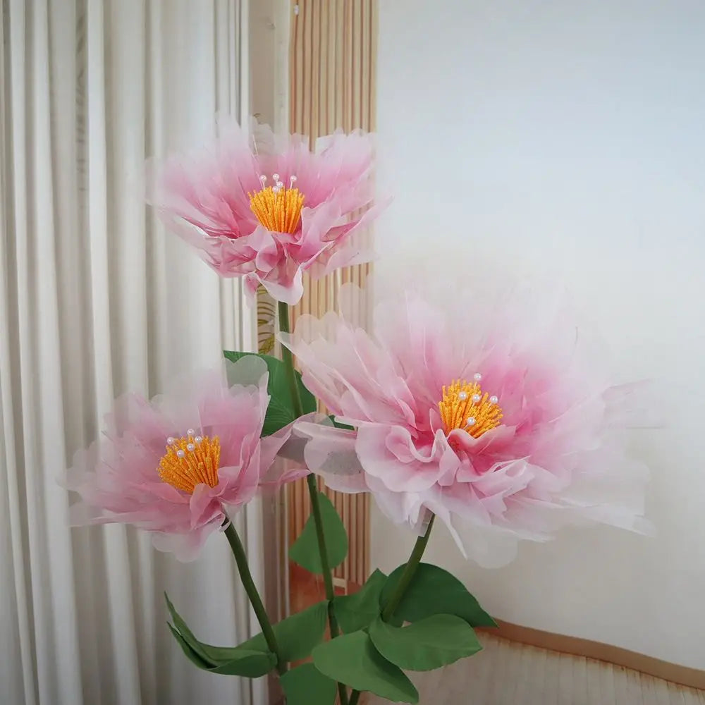 Realistic Peony Silk Large Flower Decoration Layered Fluffy Petal Flowers