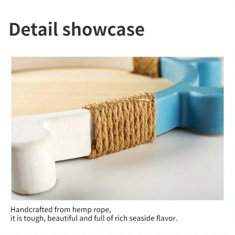 1PC Mediterranean Wooden Rudder Tray Storage Ocean Style Home Decor Ins Simple Home Tray