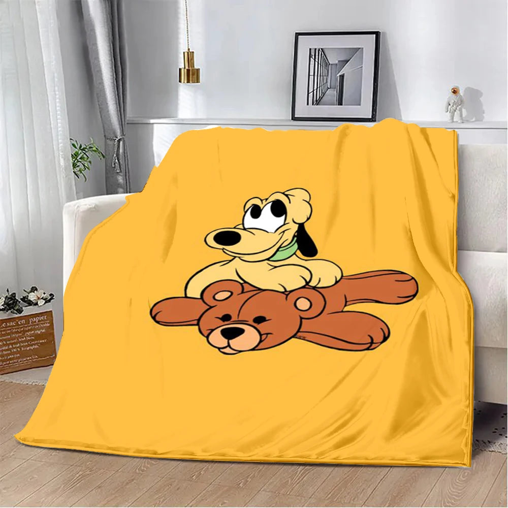 Cute Cartoon Pluto Printed Blanket Warm Blanket Soft and Comfortable