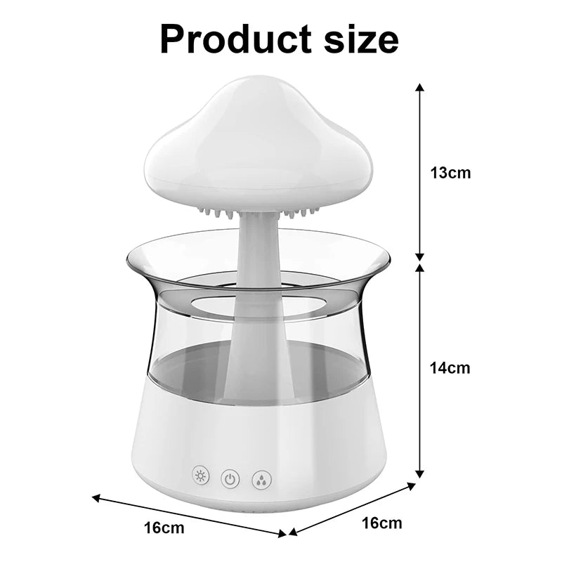 Rain Cloud Electric Air Humidifier Aroma Diffuser Zen Rain Water Drops Colorful Night Light Humidifier for Home