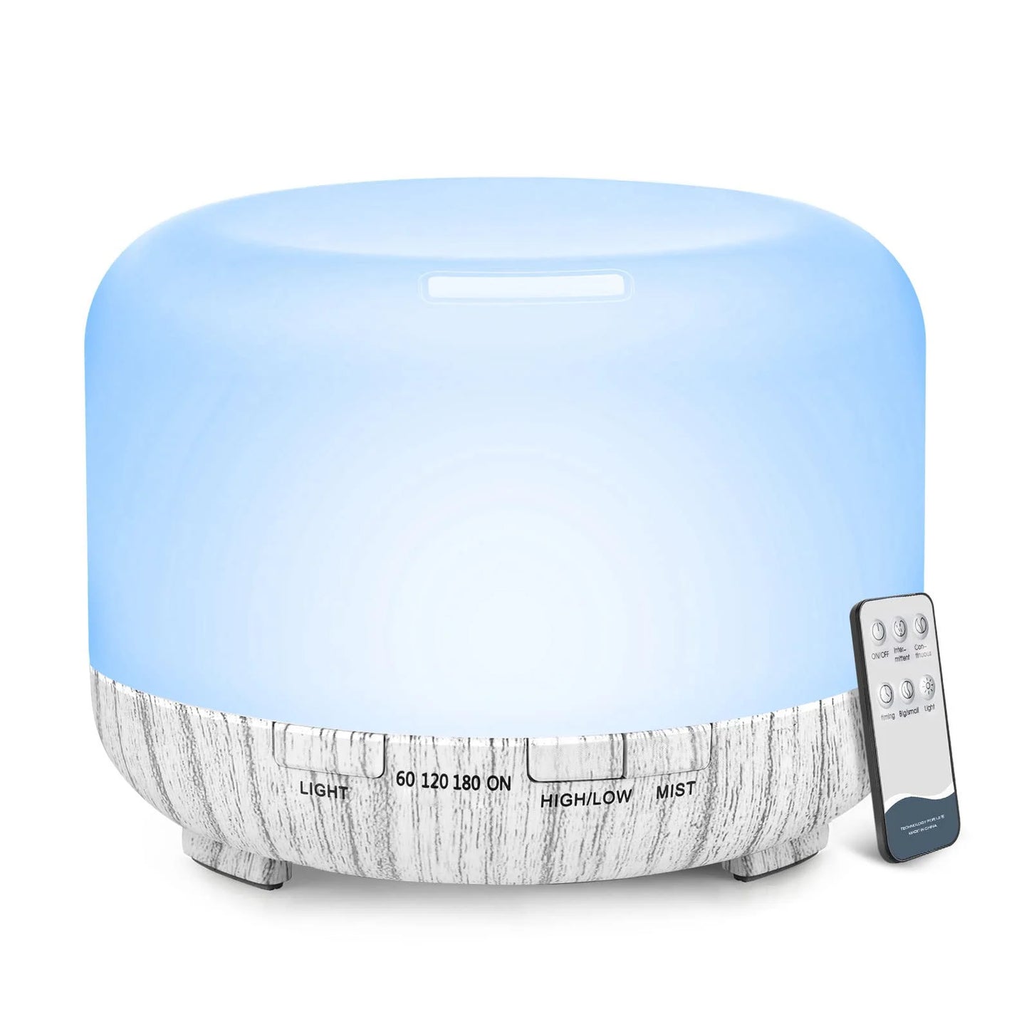 Aroma Diffuser (Oils Optional), Essential Oil Aromatherapy Diffuser Humidifier with Color Remote Control