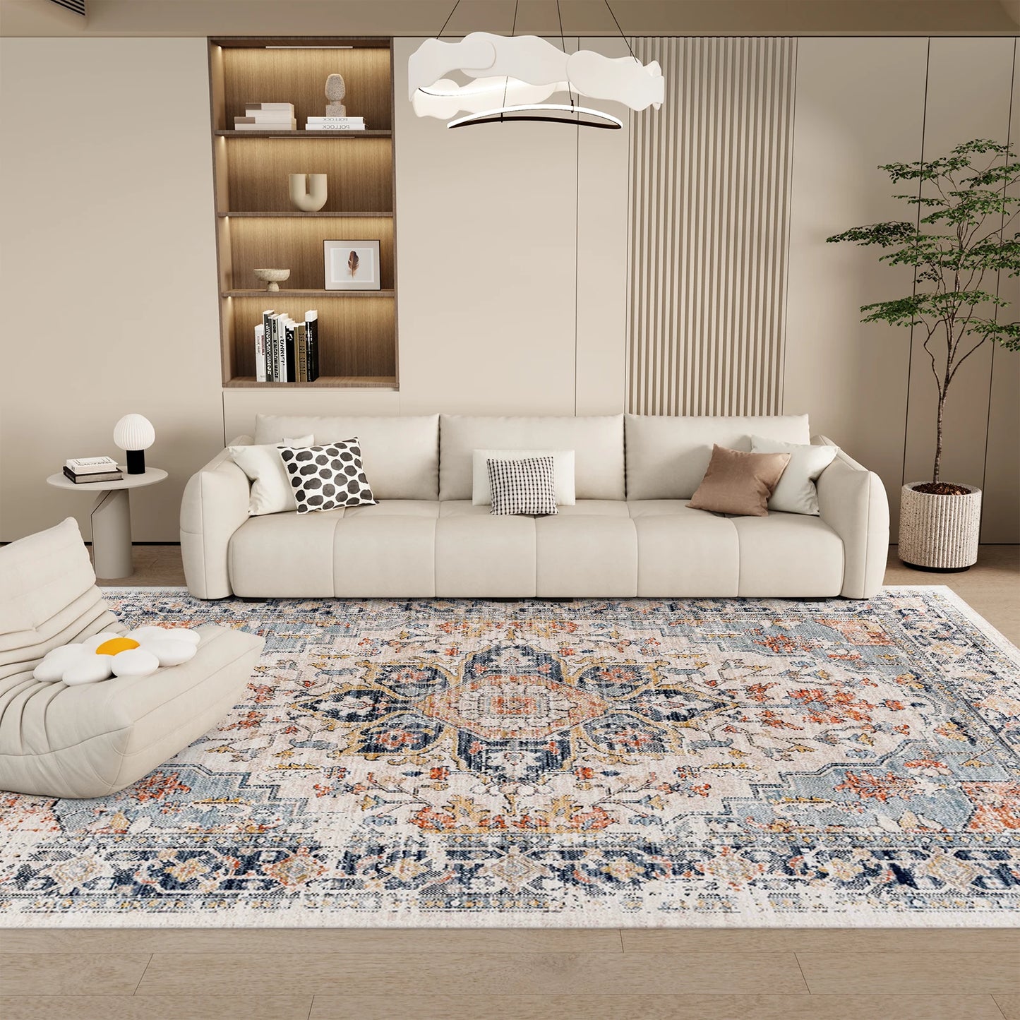 vintage boho design, washable rugs non-slip rugs for living room bedroom traditional woven rugs stain resistant
