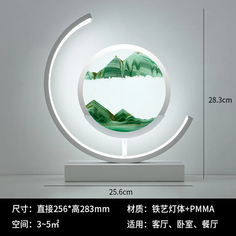 Geometric Sand Art Lamp - Adjustable Brightness, USB Powered, No Battery Needed for All Rooms