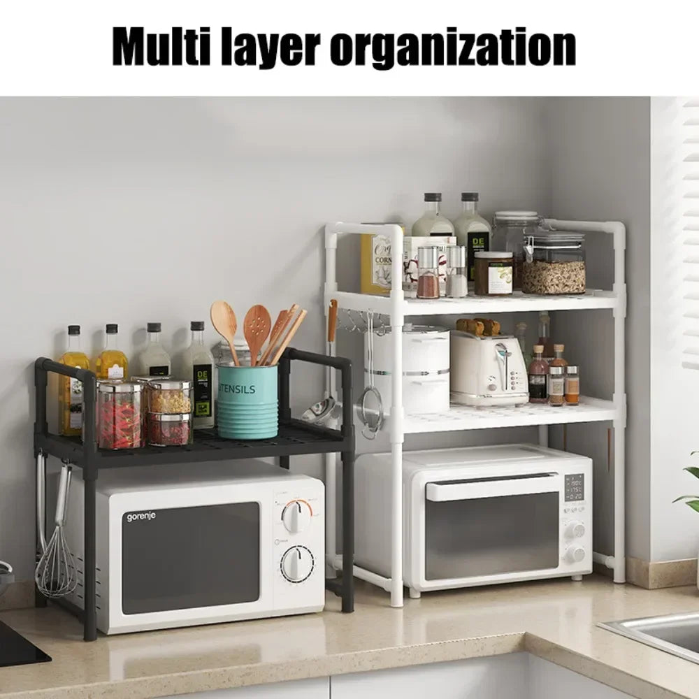 Elevated Design Seasoning Rack Microwave Storage Rack Modern Minimalism Kitchen Organizer