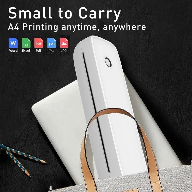 2025 A4 Thermal Printer A80 Portable Printer Rechargeable Bluetooth Wireless Support Windows/Android/Mac