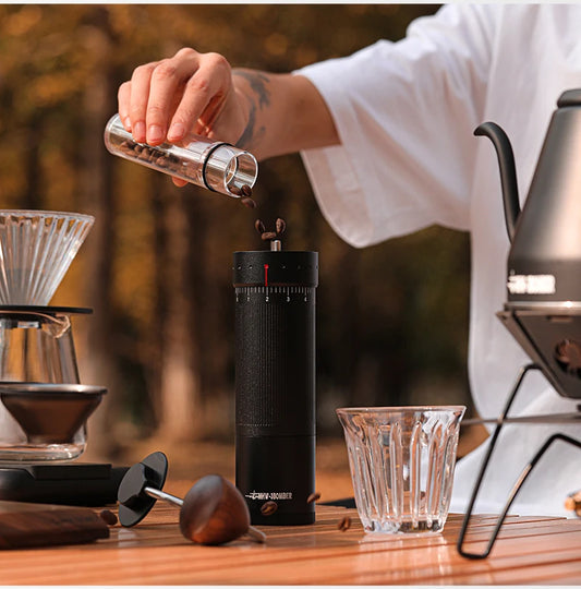 Manual Coffee Grinder for Espresso Pour Over Coffee Stainless Steel Conical Burr Adjustable Setting Barista Tools