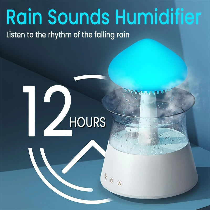 Rain Cloud Electric Air Humidifier Aroma Diffuser Zen Rain Water Drops Colorful Night Light Humidifier for Home