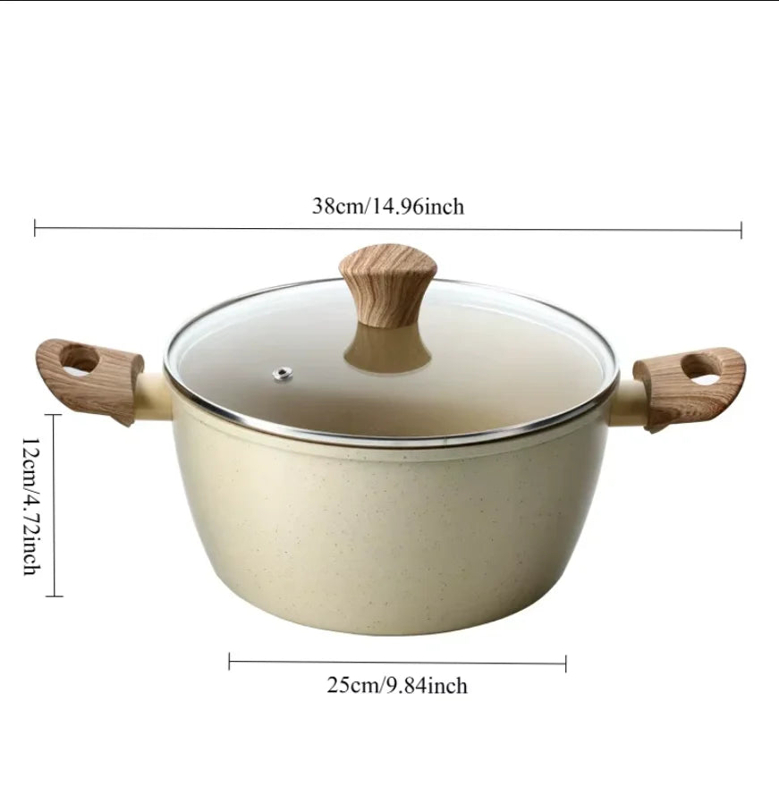 Ceramic Cookware Sets Nonstick 16 pcs Induction Cookware with Frying Pans Set