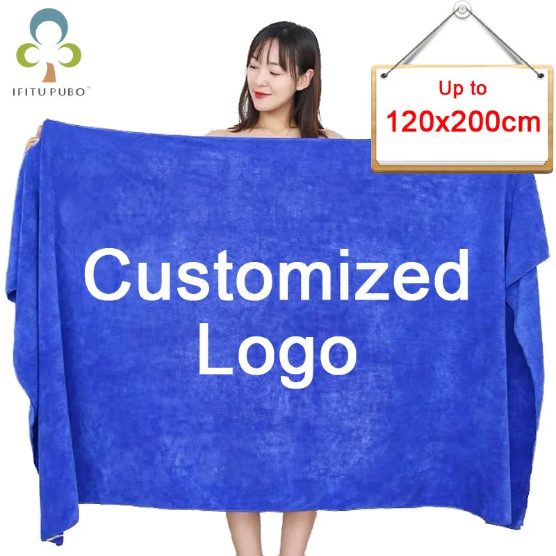 Custom Bath Towe Shower Oversized Towel Laser LOGO for sports, gym, or solon