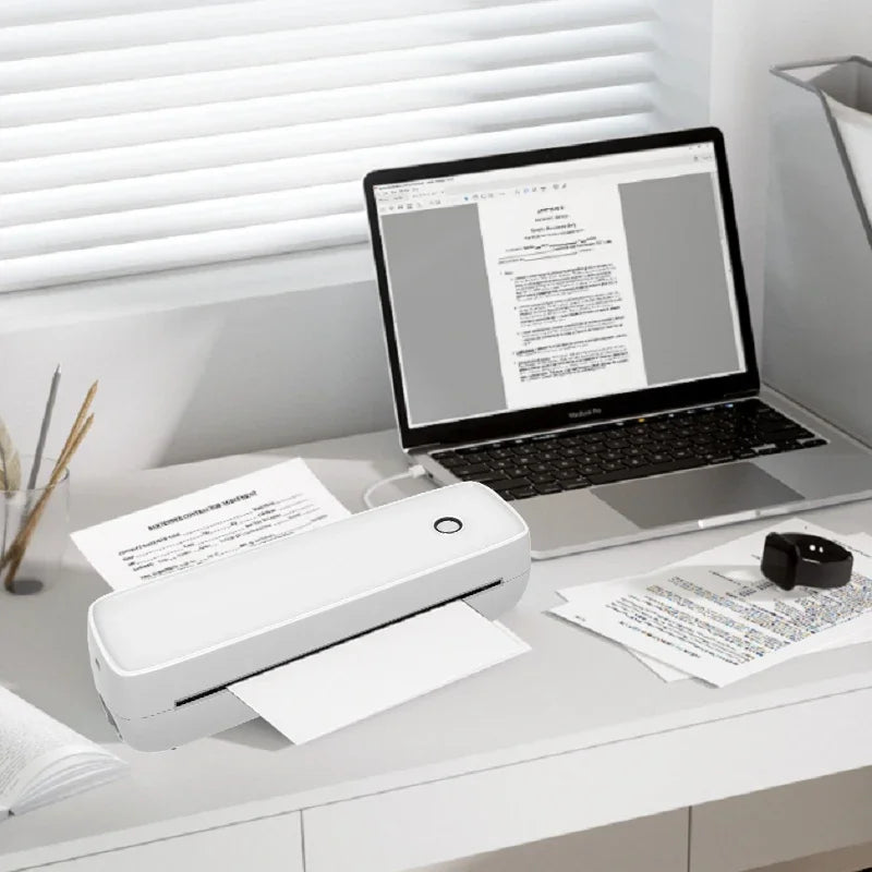 2025 A4 Thermal Printer A80 Portable Printer Rechargeable Bluetooth Wireless Support Windows/Android/Mac