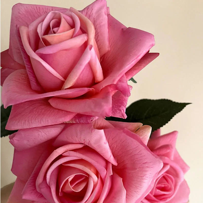 4Pcs Moisturizing Rose Flower Real Touch Flowers Rose Bouquet Party Home Decor