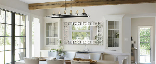 Rectangular Wall Mirror Modern Accent All Rooms Decor Mirror with Grecian Venetian Frame Edge