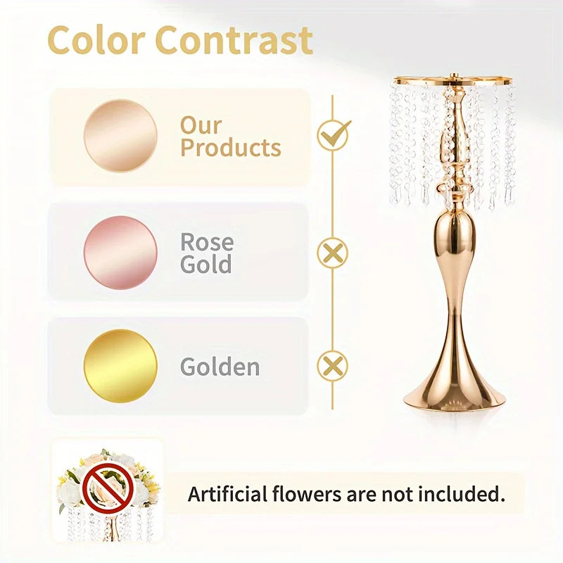 2/10 Pieces 21.3-Inch-High Crystal Flower Stand, 2/10 Pieces 21.3-Inch-High Crystal Flower Stand, for All Occasions