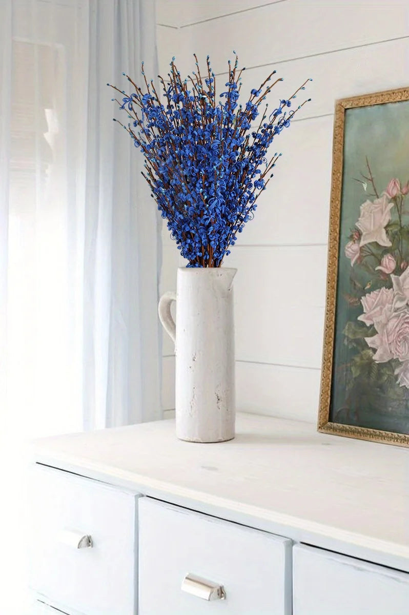 Pc 15Flowers Jasmine Flowers Pussy Willow Branches for Vases Party Home Decor