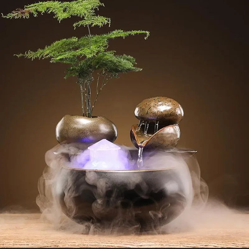 Lotus Fountain Water Tank Spray Water Humidification Atomized Fish Tank For all Rooms