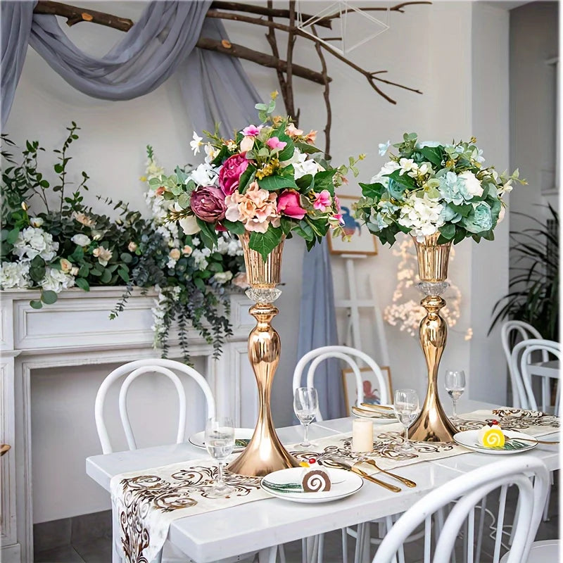 Set of 2/10 Crystal Flower Stands, 22 Vases Centerpiece for Table Decoration, Home Decor