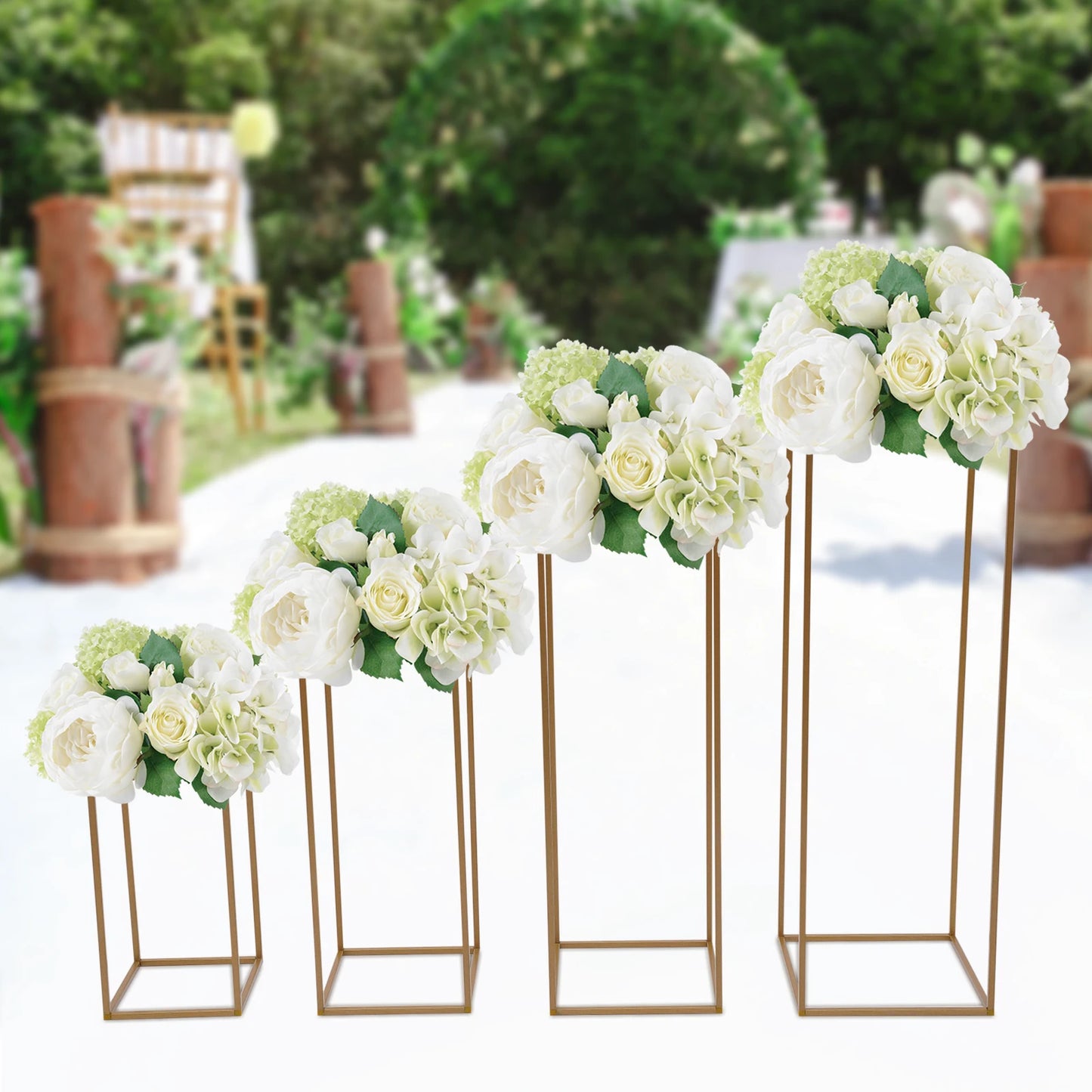 Metal Plant Stands for Decoration decor Lead Flower Stand, T-stage Decor, 4 PCs/Set