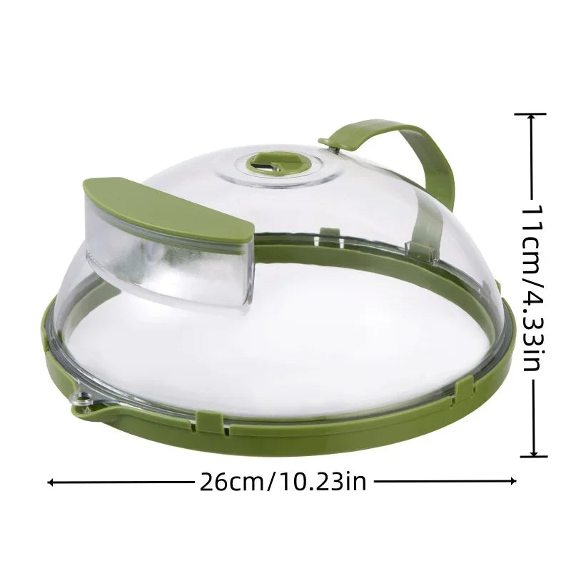 Microwave Cove Clear Splatter Cover with Water Steamer and Handle 10 Inch Plate Cover