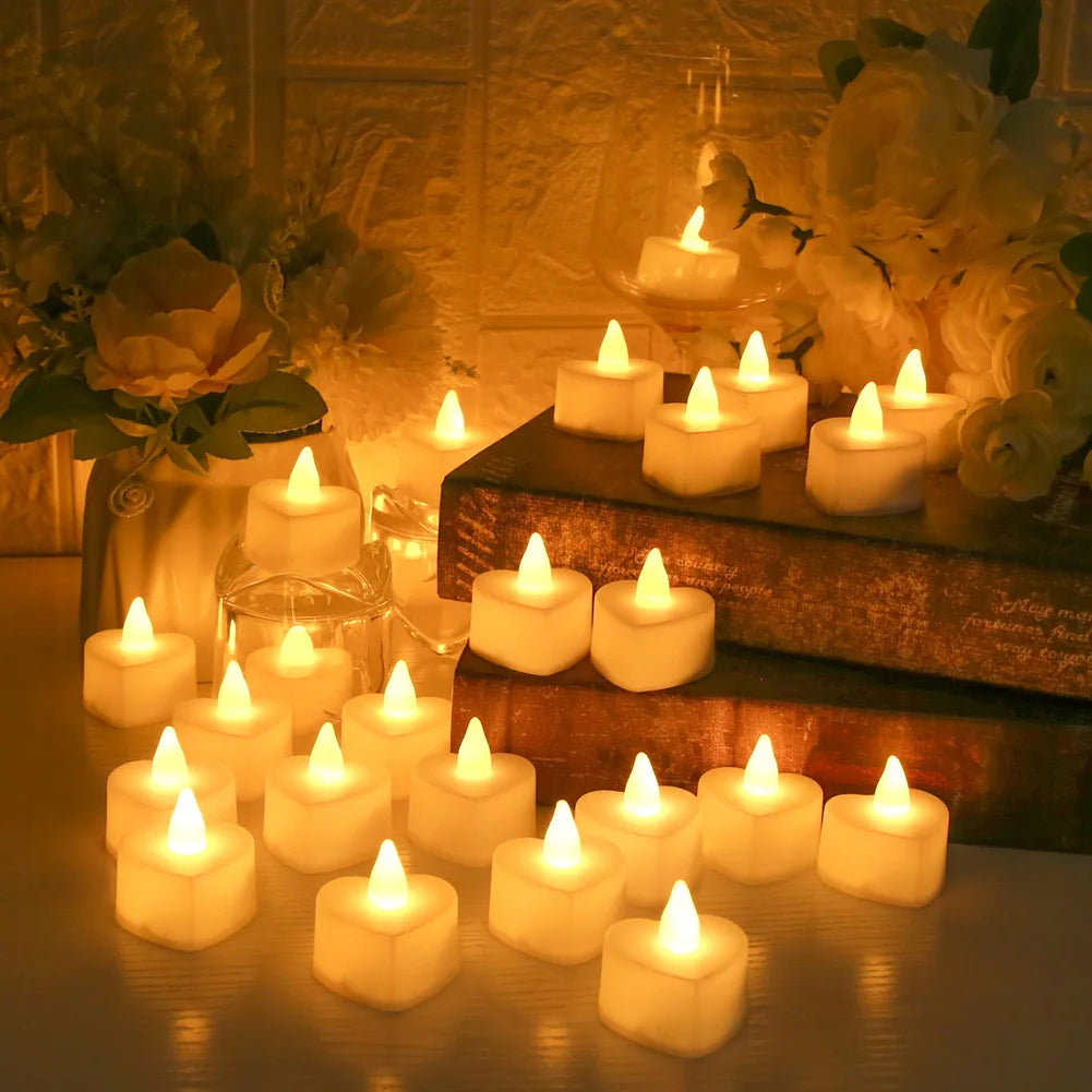 12/24Pcs Flameless LED Candle Battery Operated Flickering Candle For Home