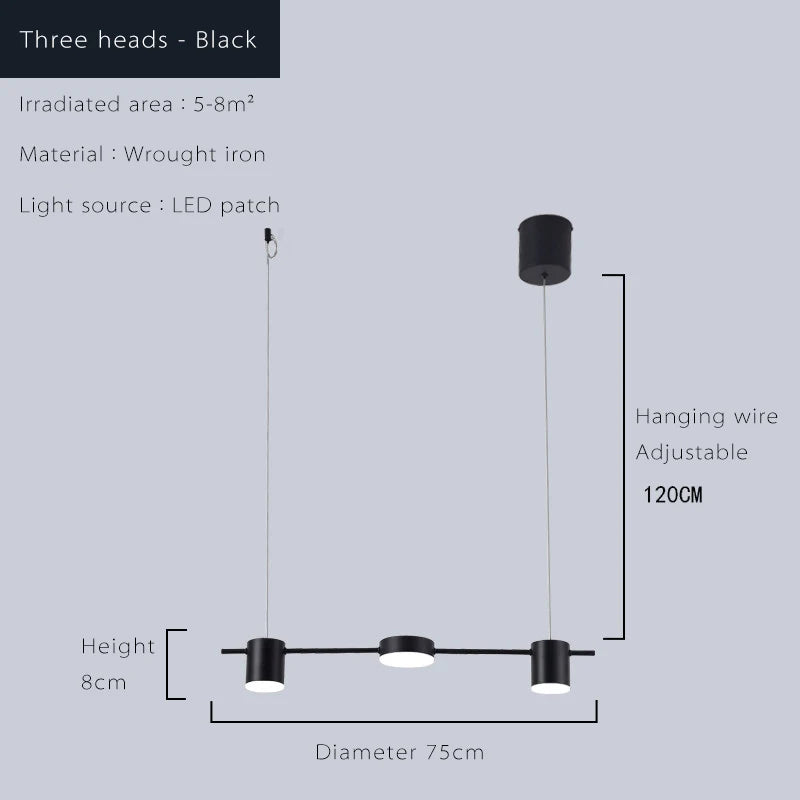 Led Living Room Chandeliers Ceiling Hanging Light Fixture Dimmable Indoor Lighting Lamp
