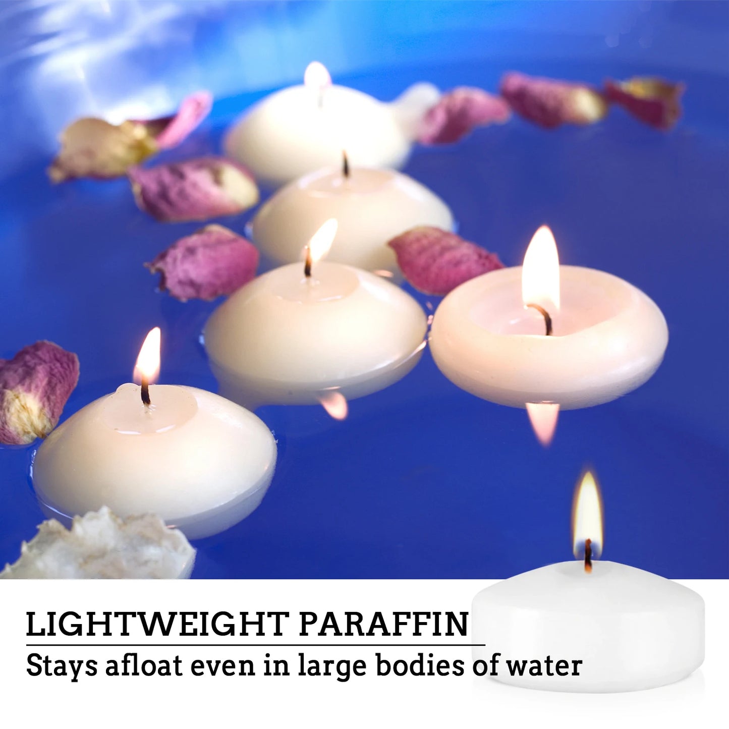 12 2inch white floating candles, home decor- ideal for all Rooms