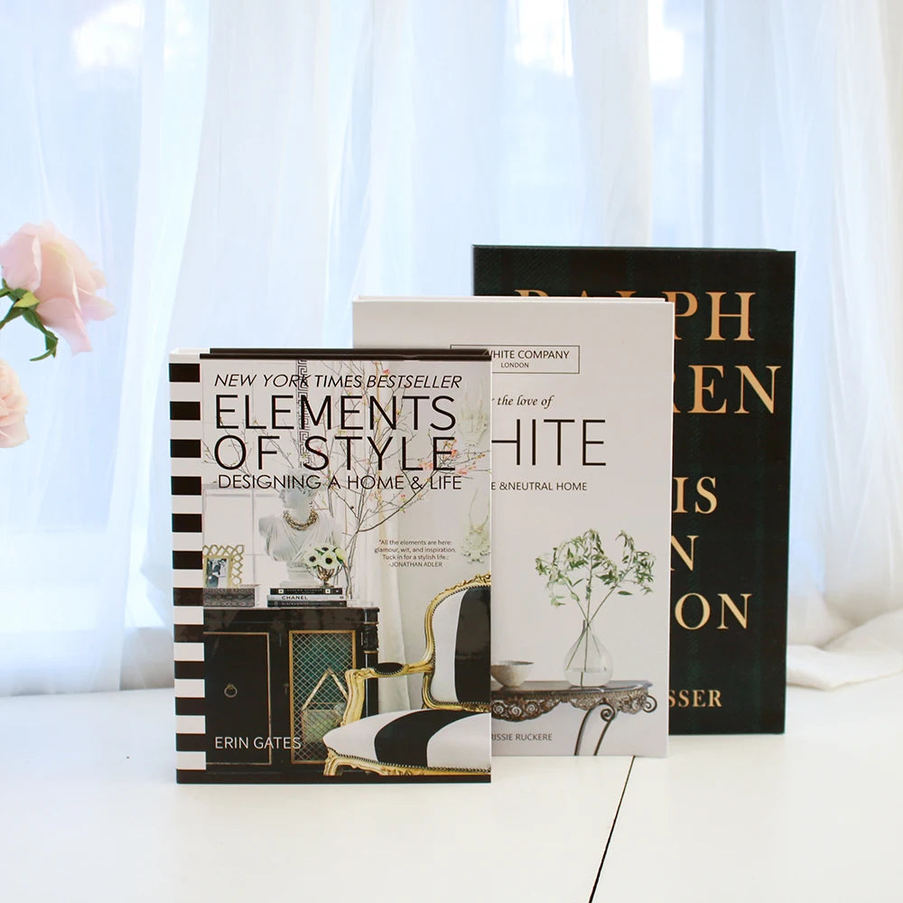 3Pcs/Set Multiple Size Book Villa Hotle Simulation Books Set Props Decor