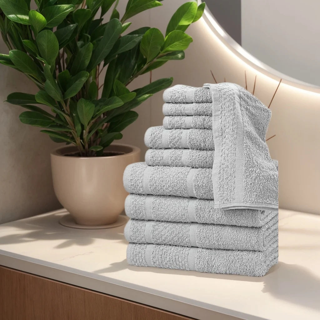 Deluxe 10-Piece Towel Set - Enhanced for Supreme Softness and Long-Lasting Durability