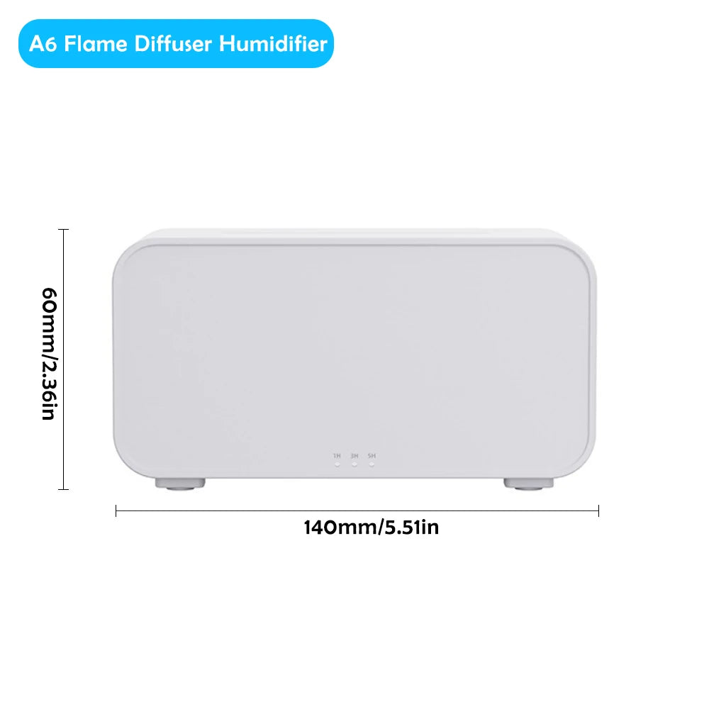 Humidifier Flame Aromatherapy Diffuser Can Add Essential Oils 7 Colors Flame Diffuser Timing Protection USB Humidifier
