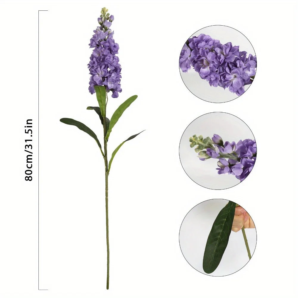 6PCS Flowers Snapdragon Antirrhinum Flowers Larkspur Flower for Table Vase Home Decor