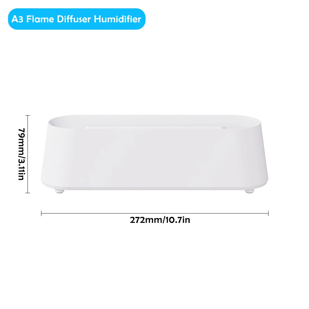 Humidifier Flame Aromatherapy Diffuser Can Add Essential Oils 7 Colors Flame Diffuser Timing Protection USB Humidifier