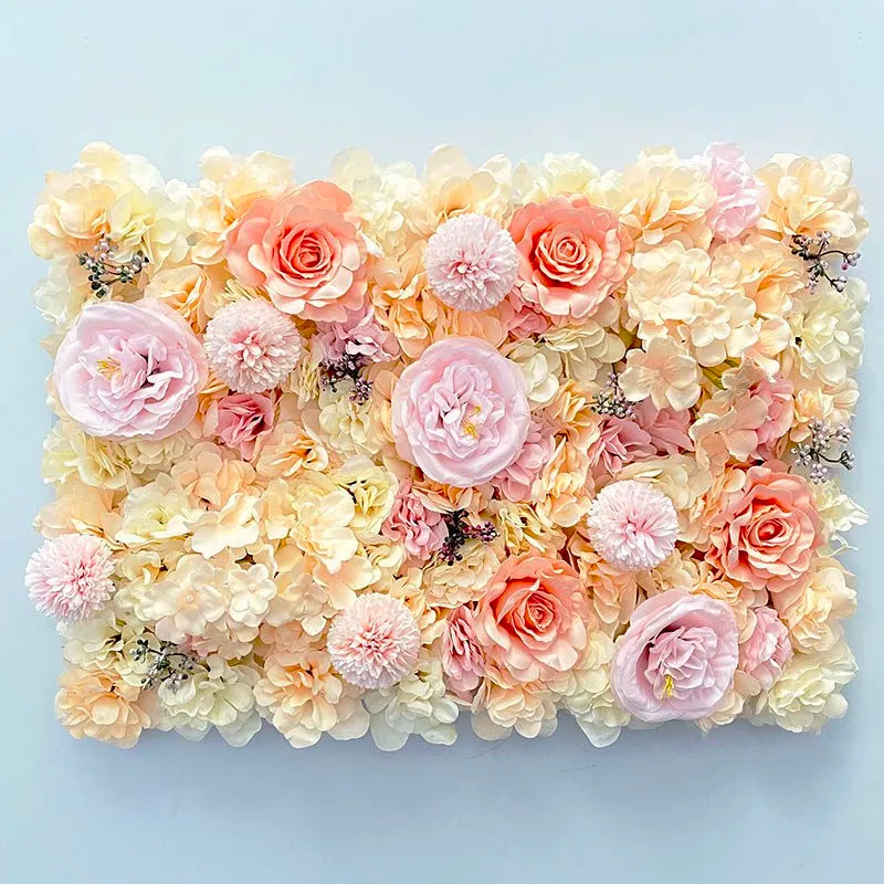 Pink Silk Rose Flower Wall Decoration Backdrop Decor
