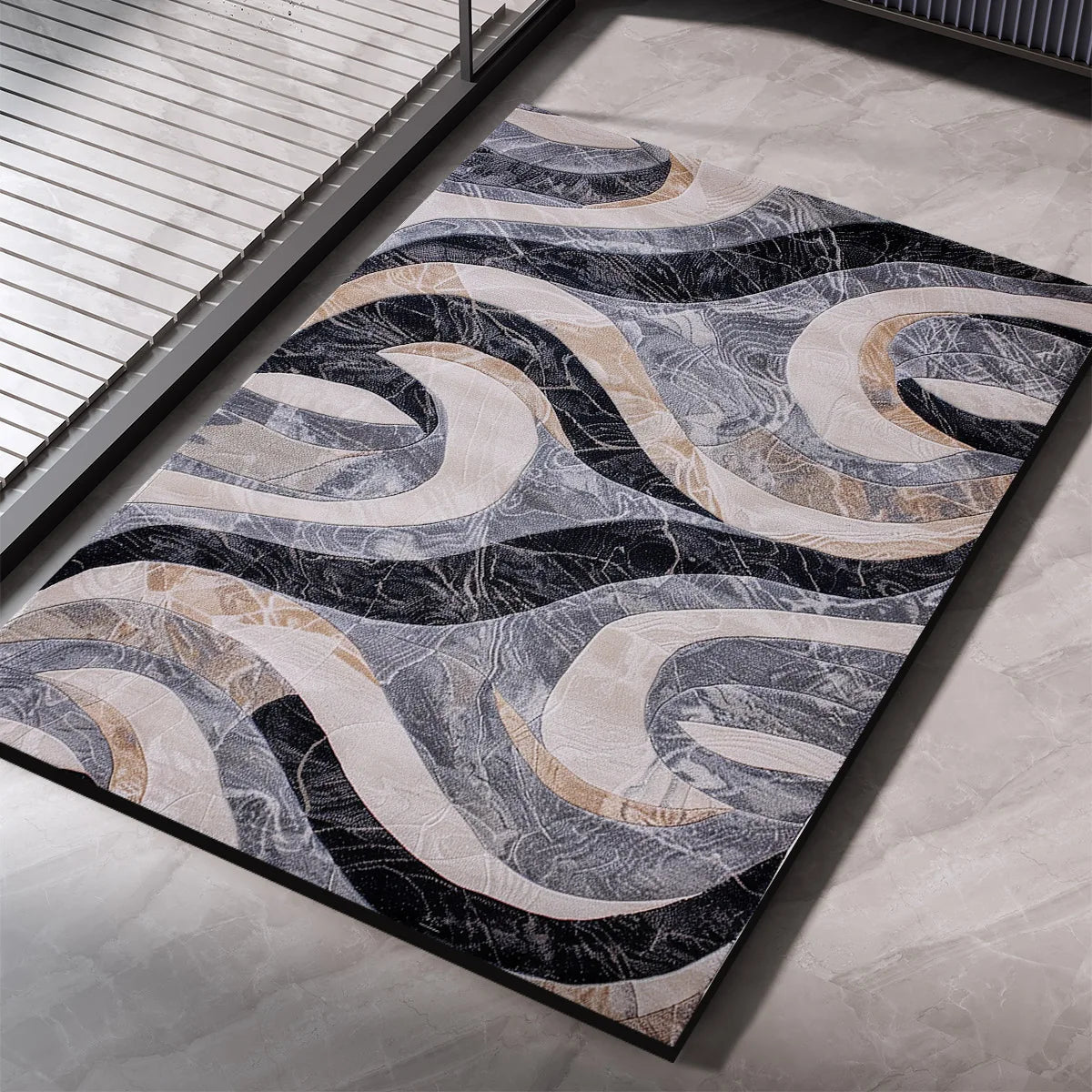 Luxury Bathroom Mat Quick Dry Non-slip Super Absorbent Bathroom Shower Carpet Toilet Doormat Machine Washable