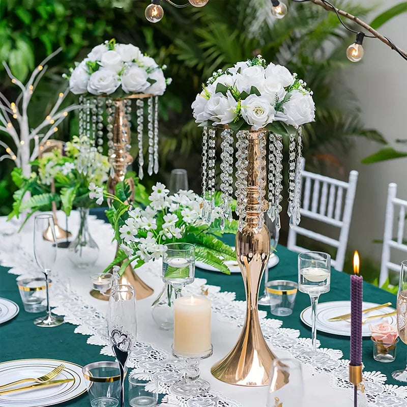 2/10 Pieces 21.3-Inch-High Crystal Flower Stand, 2/10 Pieces 21.3-Inch-High Crystal Flower Stand, for All Occasions