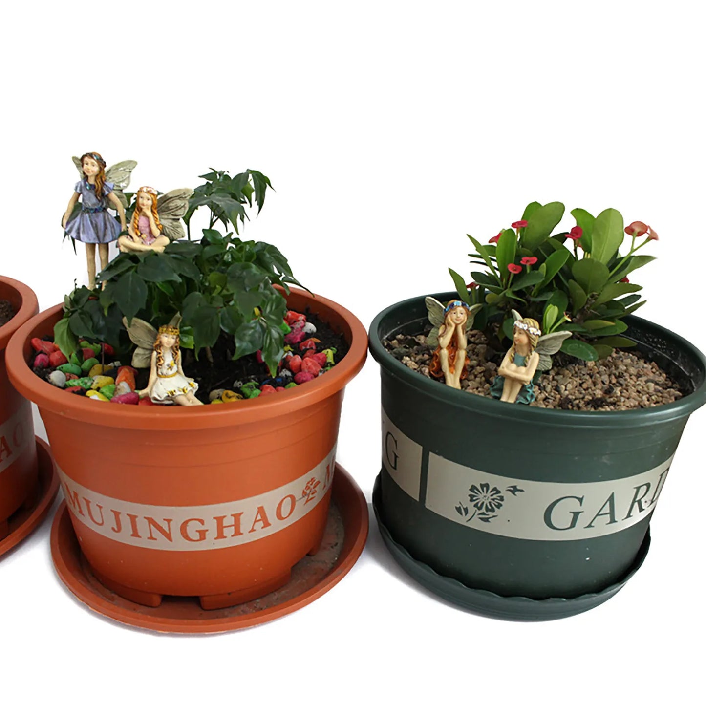 6pcs Fairies Mini Figurines Garden Home Decor Fairy-Ornament European Style Flower Statue Ornament