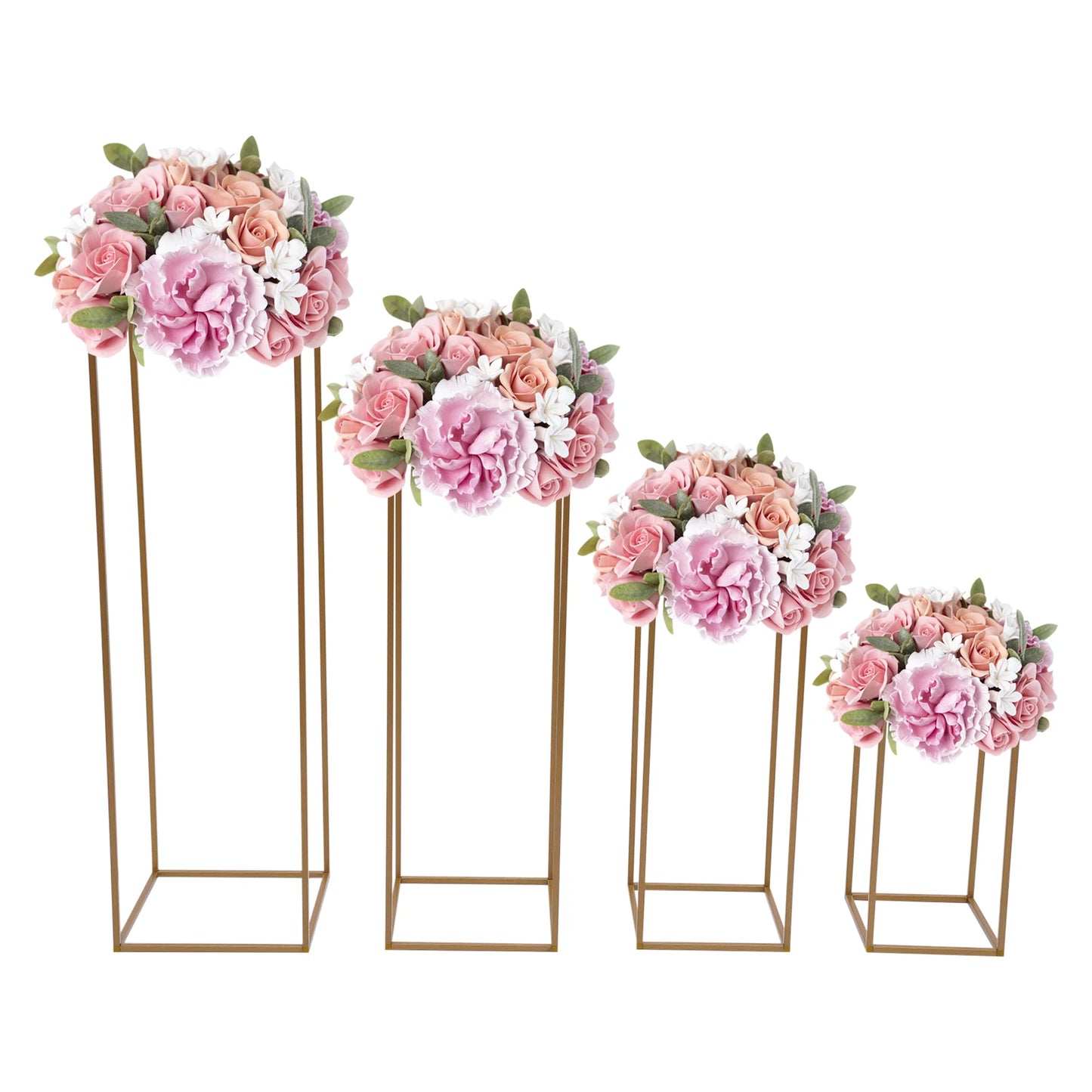 Metal Plant Stands for Decoration decor Lead Flower Stand, T-stage Decor, 4 PCs/Set