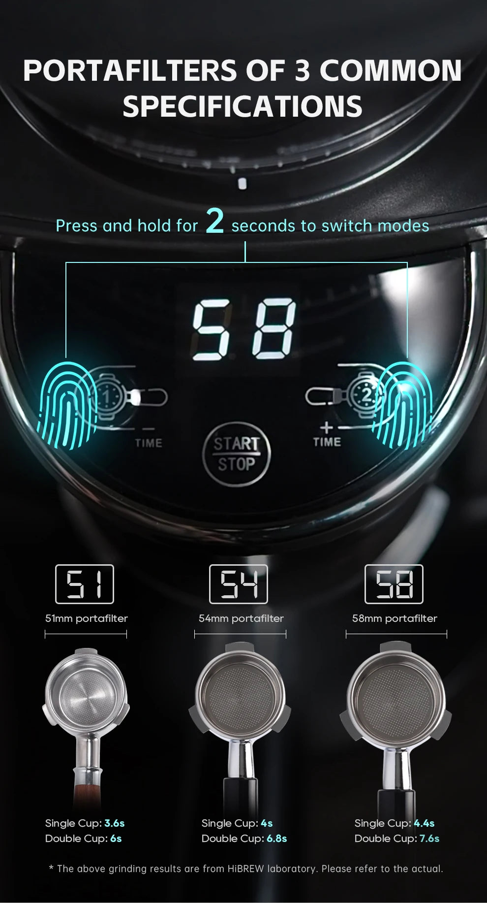 Automatic electric Coffee Grinder for Espresso American Coffee Visual Bean Storage