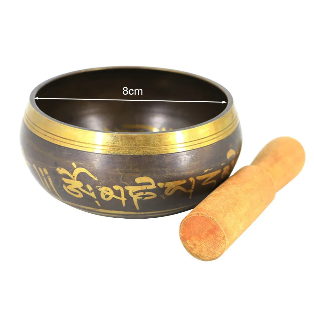 Metal Handmade Buddha Sound Bowl Tibetan Bronze Chime Bell Yoga Meditation Brass Chime Music Therapy Tibetan