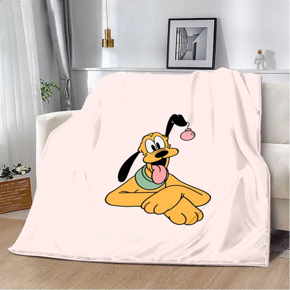 Cute Cartoon Pluto Printed Blanket Warm Blanket Soft and Comfortable