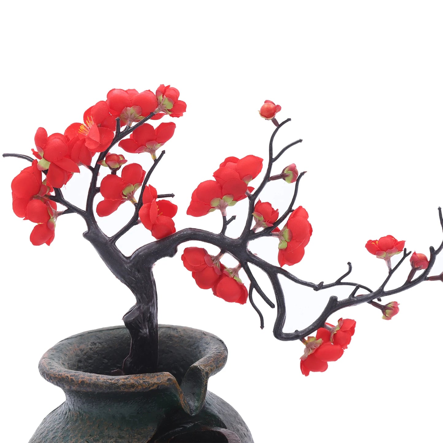 Fountain with Rock Led Light Mist Mini Fountain Water Humidifier Relaxation Retro Zen Resin Vase