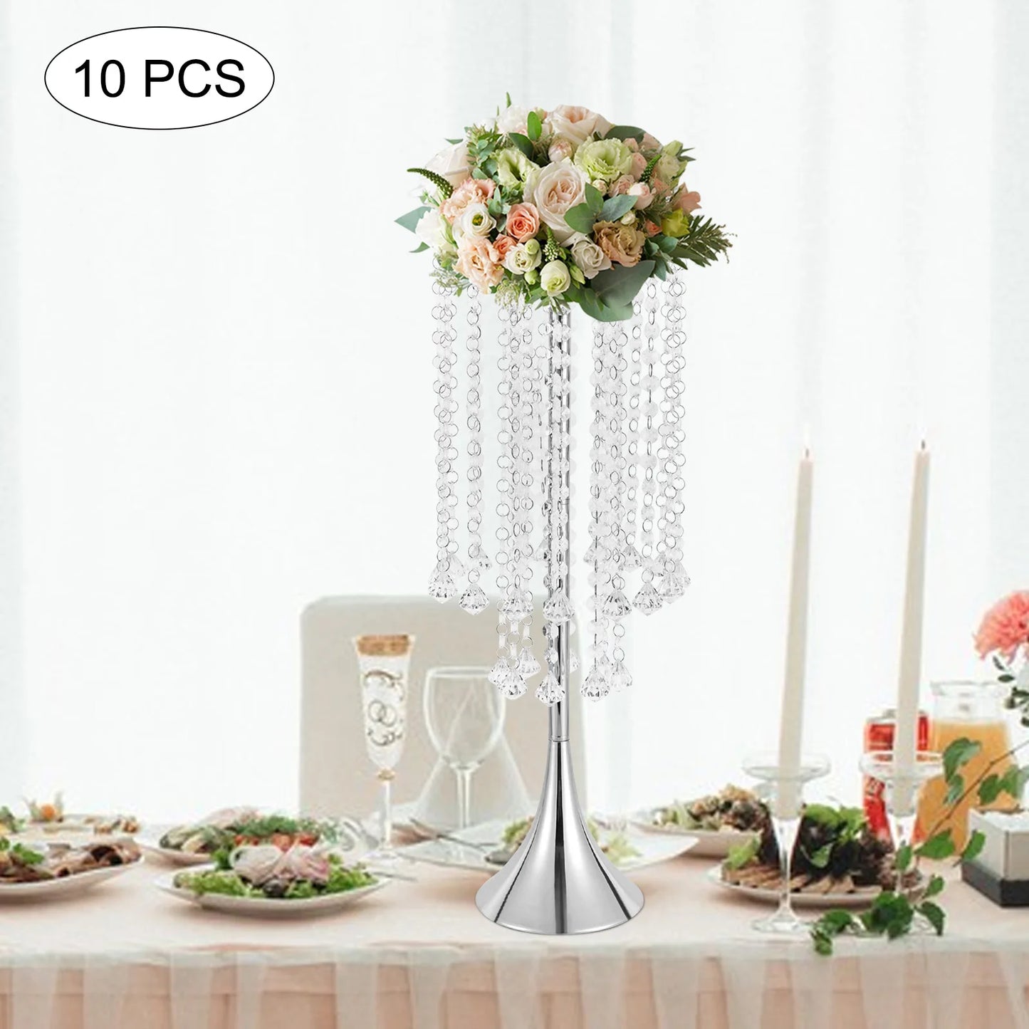 10Pcs Luxurious Flower Stand Centerpieces Flower Stand, Tabletop Dinner Home Decor