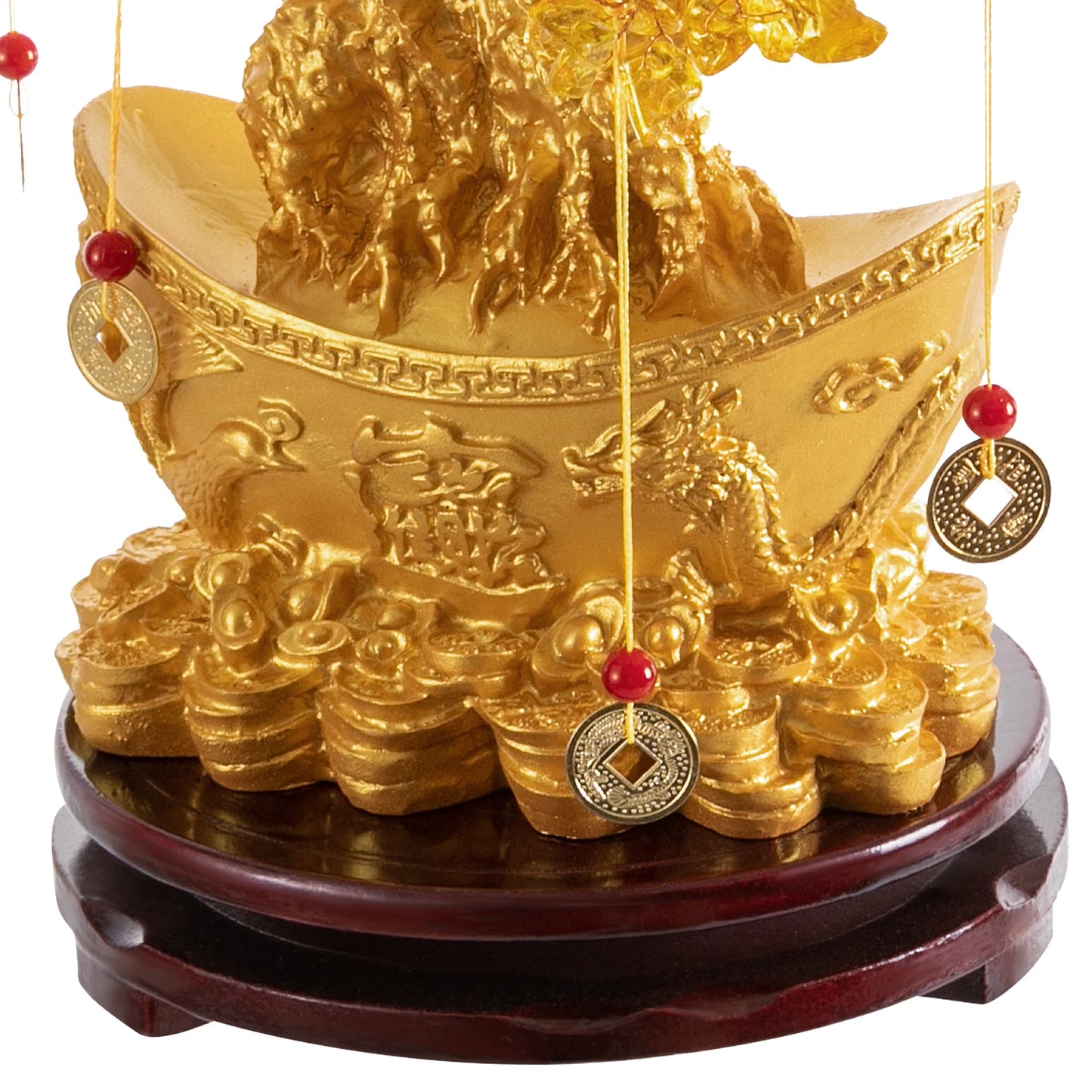 28cm/32cm Lucky Tree Resin Money Tree Ornaments Feng Shui Home Decor