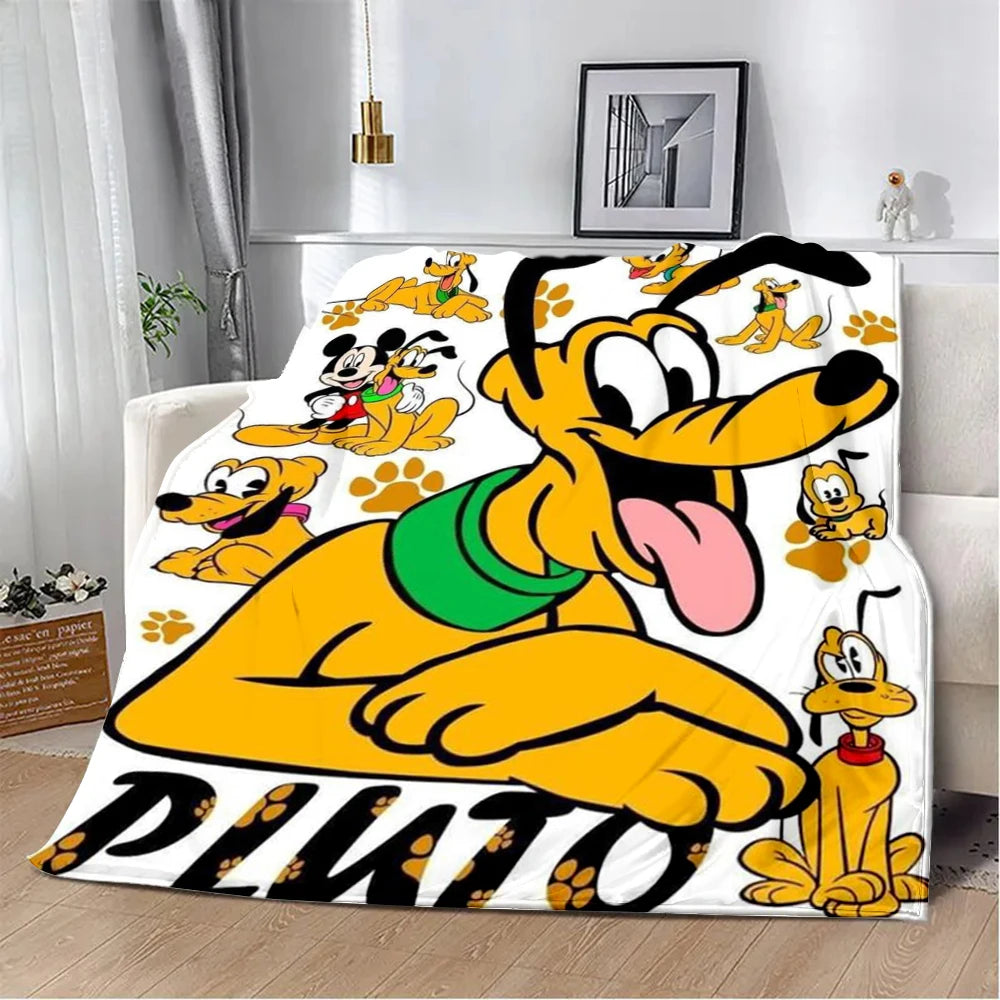 Cute Cartoon Pluto Printed Blanket Warm Blanket Soft and Comfortable