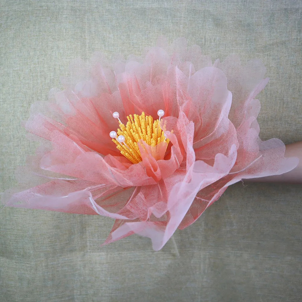 Realistic Peony Silk Large Flower Decoration Layered Fluffy Petal Flowers