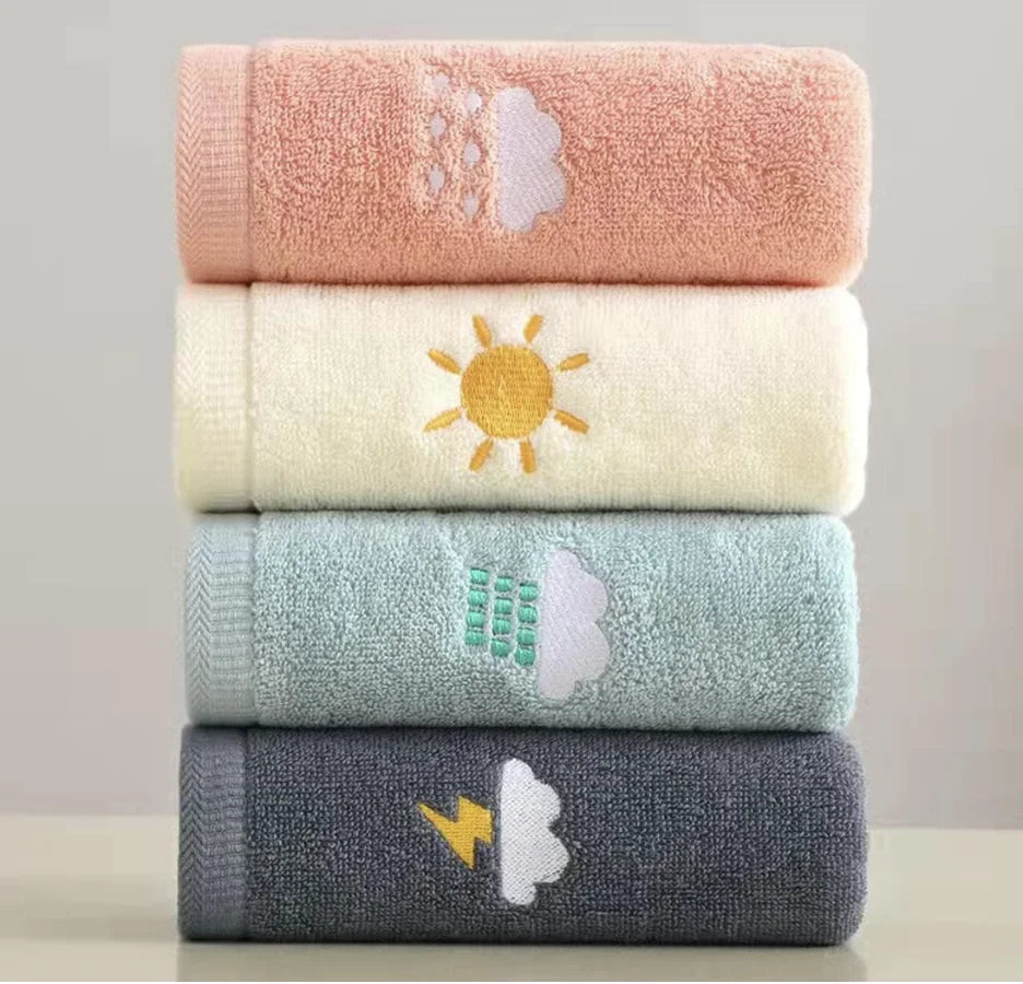Hand Towels Set of 4, Soft Cotton Towel, Highly Absorbent for Bath, Hand, Face and gym