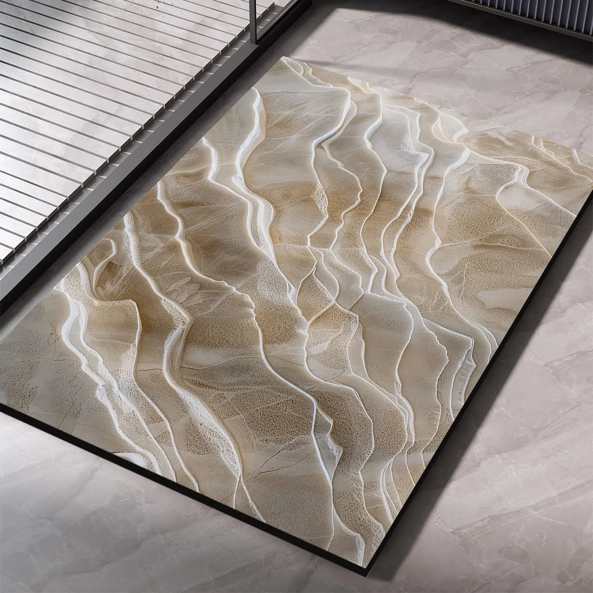 Luxury Bathroom Mat Quick Dry Non-slip Super Absorbent Bathroom Shower Carpet Toilet Doormat Machine Washable
