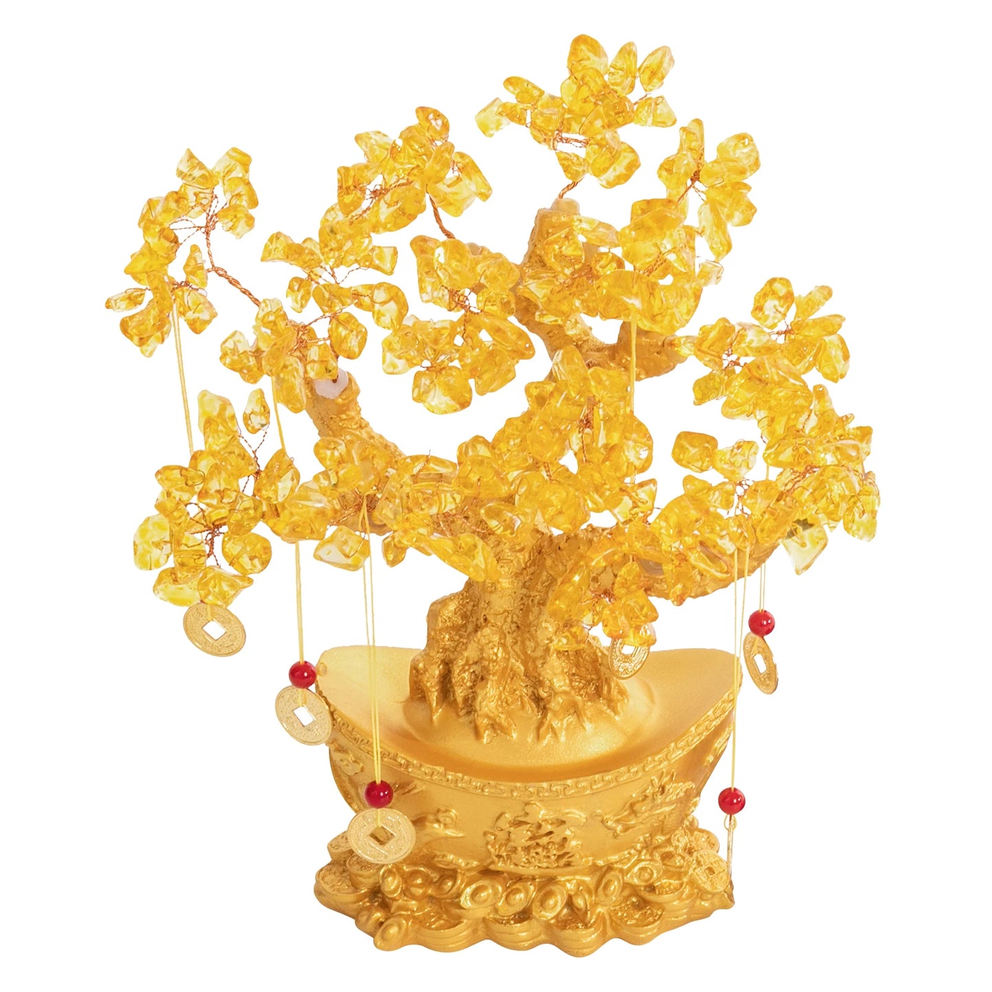 28cm/32cm Lucky Tree Resin Money Tree Ornaments Feng Shui Home Decor